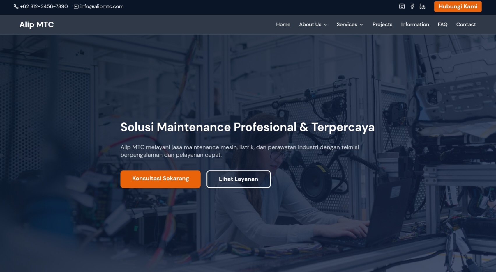 Contoh website responsif